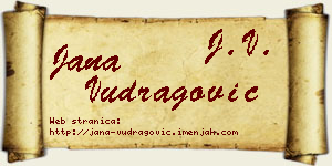 Jana Vudragović vizit kartica